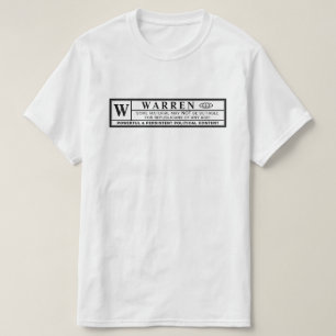 Warren Warning Label T-Shirt