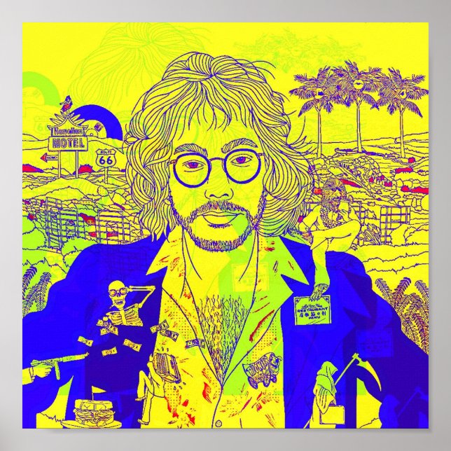 Warren Zevon Pop Art Poster (Front)