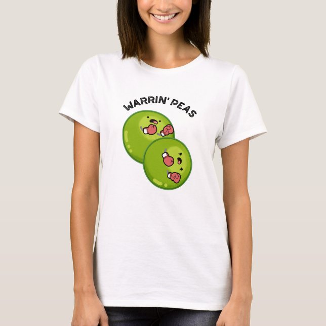 Warrin Peace Funny Pea Pun  T-Shirt (Front)