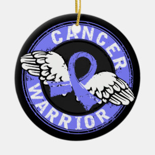 Warrior 14C Prostate Cancer Ceramic Tree Decoration