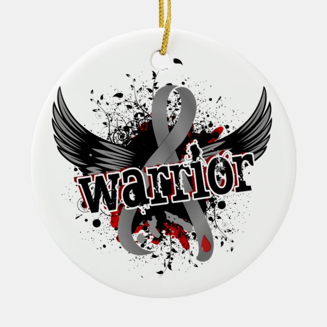Warrior 16 Diabetes Ceramic Tree Decoration (Front)