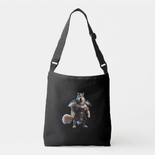 Warrior Alaskan Malamute Dog, Military Alaskan Dog Crossbody Bag