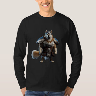Warrior Alaskan Malamute Dog, Military Alaskan Dog T-Shirt