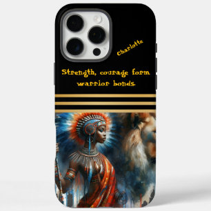 Warrior and lion stand proud at dawn iPhone 16 pro max case