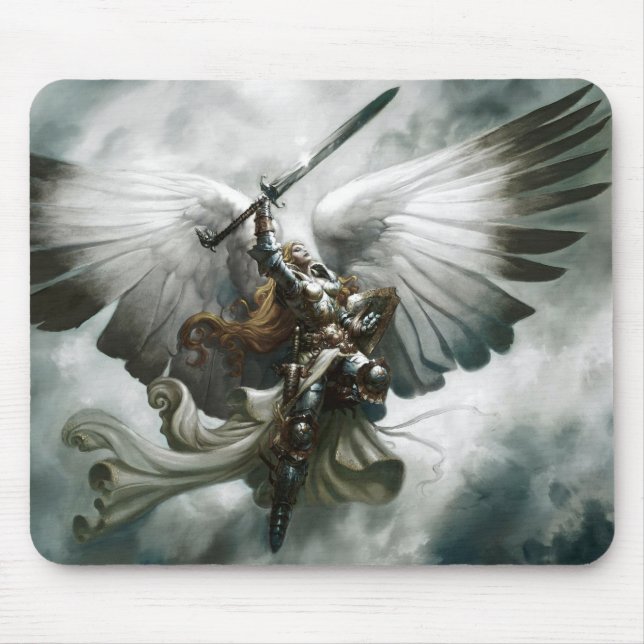 Warrior Angel Fantasy Art Mouse Pad (Front)
