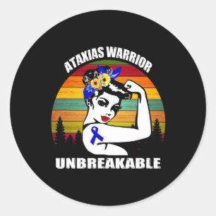 Warrior Awareness Automatic Support Gift Classic Round Sticker