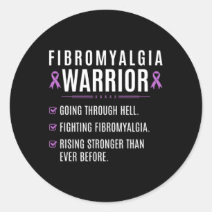 Warrior Awareness Survivor To Do List Classic Round Sticker