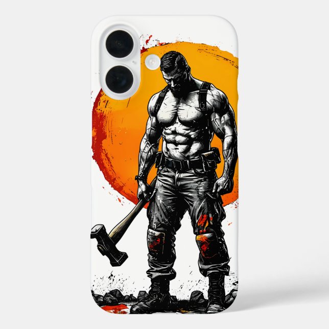 warrior barbarian mediaeval fantaiPhone / iPad cas Case-Mate iPhone Case (Back)