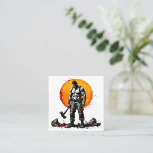 warrior barbarian mediaeval fantasy Business Card