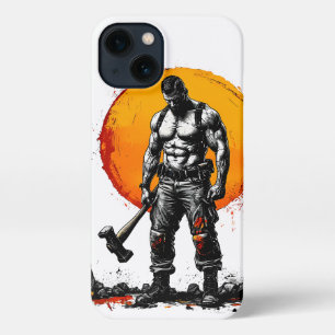 warrior barbarian mediaeval fantasy hummePhone Cas iPhone 13 Case