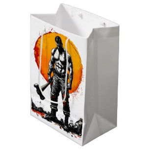 warrior barbarian mediaeval fantasy hummer strengt medium gift bag