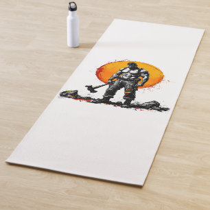 warrior barbarian mediaeval fantasy hummer strengt yoga mat