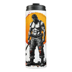 warrior barbarian mediaeval fantasy Thermal Tumble Tumbler