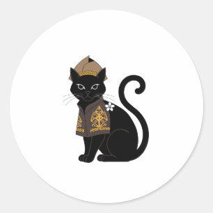 Warrior Black Cat Sticker
