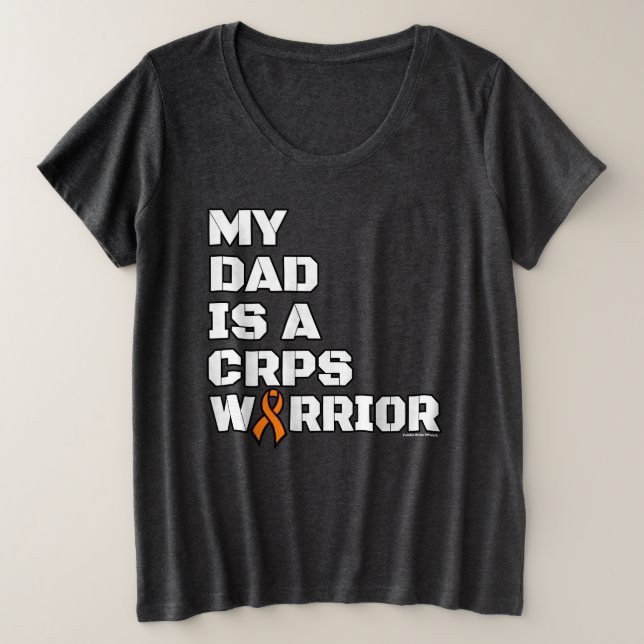Warrior/Block/Dad...CRPS Plus Size T-Shirt (Design Front)