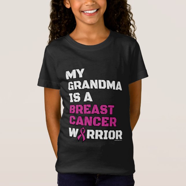 Warrior/Block/Grandma...Breast Cancer T-Shirt (Front)
