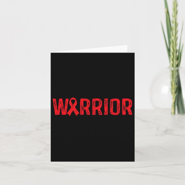 Warrior Blood Cancer Awareness  Card (Front)