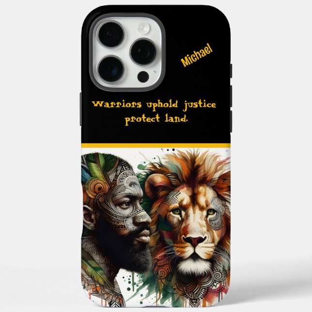 Warrior bonds with lion spirit Case-Mate iPhone case (Back)