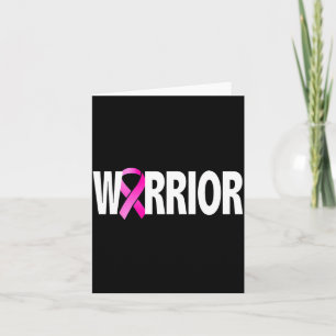 Warrior breast cancer awareness for women card