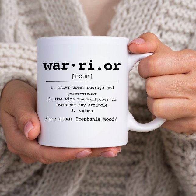 Warrior, Cancer Fighter gift, Alcoholics Anonymous Coffee Mug (Creator Uploaded)