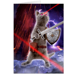 Warrior cat with lasers from eye