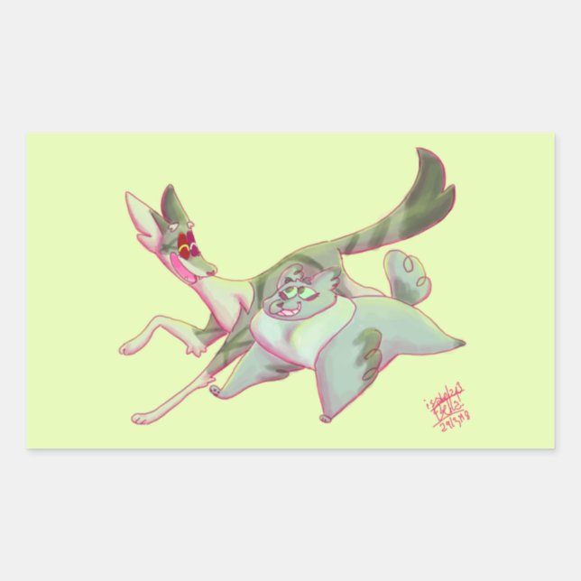 Warrior Cats - Ivypool and Dovewing Rectangular Sticker (Front)