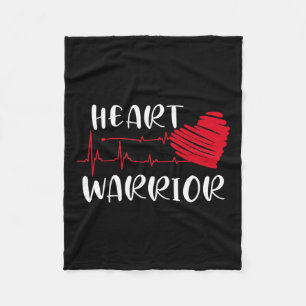 Warrior Chd Awareness Present Congenital Heart Dis Fleece Blanket