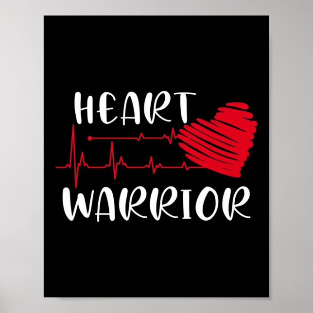 Warrior Chd Awareness Present Congenital Heart Dis Poster (Front)