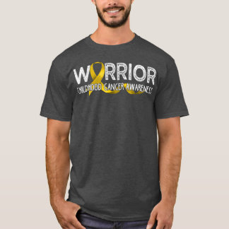 Warrior Childhood Cancer Awareness Ribbon Child Ki T-Shirt