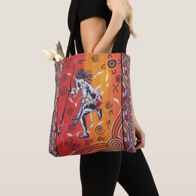 Warrior Dreamtime Tote Bag (Close Up)