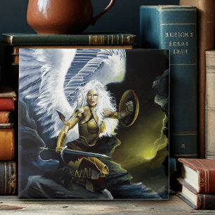 Warrior Fantasy Angel Sword Tile