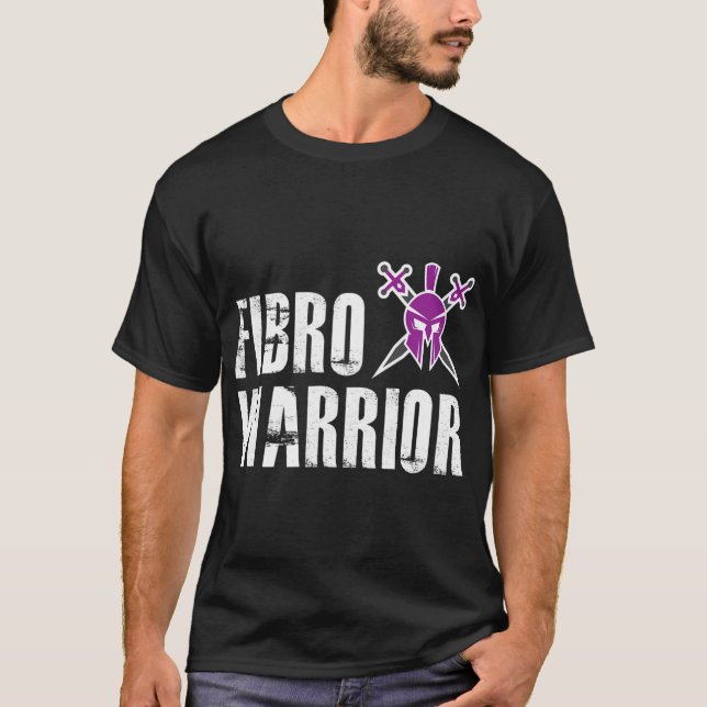 Warrior - Fibromyalgia Awareness Fighter 1  T-Shirt (Front)
