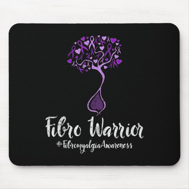Warrior - Fibromyalgia Support And Awareness  Mouse Pad (Front)