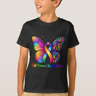 Warrior Fight Cancer in and Every Colour Ribbon T-Shirt
