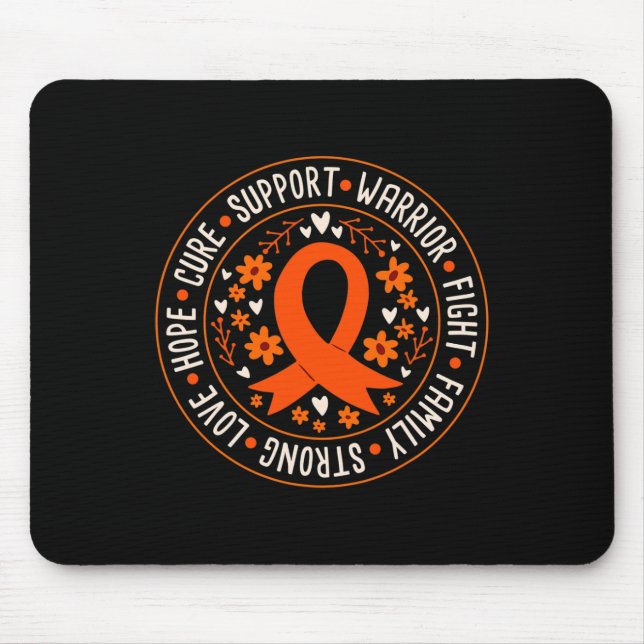 Warrior Fight Family Strong Love Hope Cure Support Mouse Pad (Front)