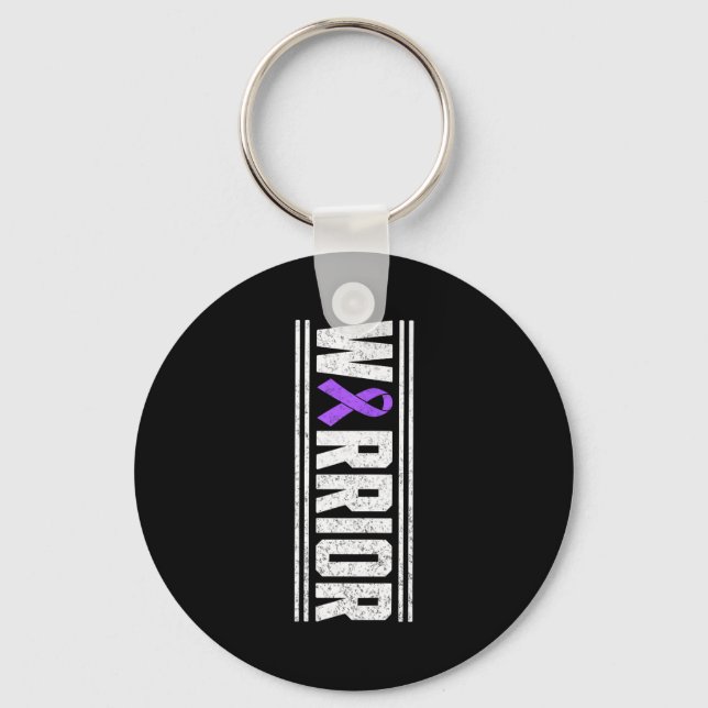 Warrior fighter survivor lupus awareness sle key ring (Front)
