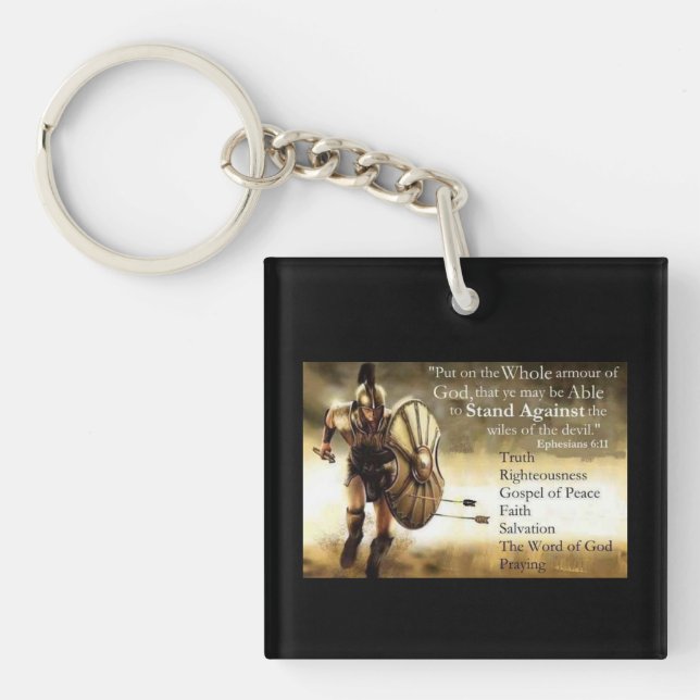 warrior for christ key chain (Front)