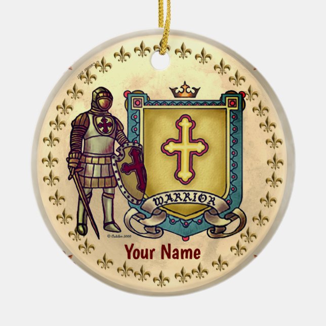 Warrior For Jesus Christian ornament (Front)