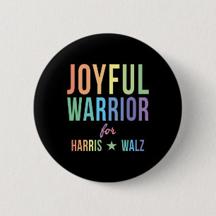 Warrior For Kamala Harris Tim Walz 2024 2  6 Cm Round Badge