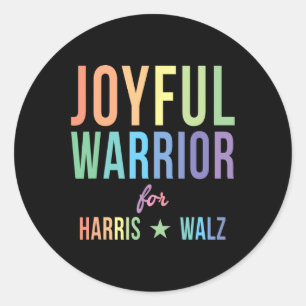 Warrior For Kamala Harris Tim Walz 2024 2 Classic Round Sticker