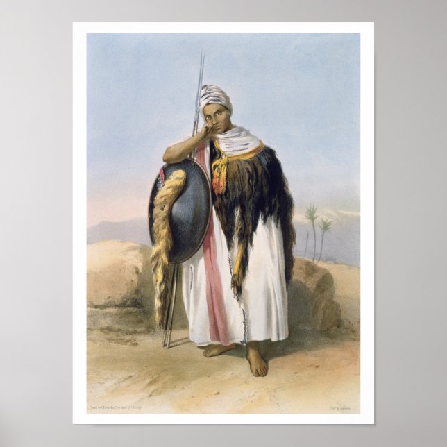 Warrior from Amhara, Ethiopia, illustration from ' Poster (Front)