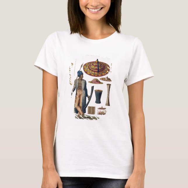 Warrior from Island of Guebe with items of Native T-Shirt (Front)