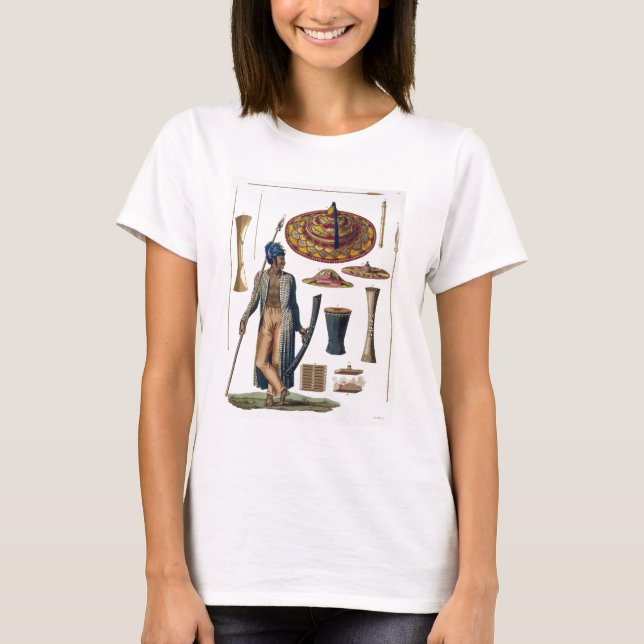 Warrior from Island of Guebe with items of Native T-Shirt (Front)