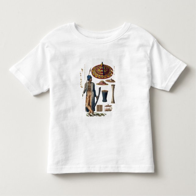Warrior from Island of Guebe with items of Native Toddler T-Shirt (Front)