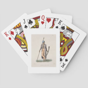 Warrior from the Island of Guebe, from 'Voyage aut Playing Cards