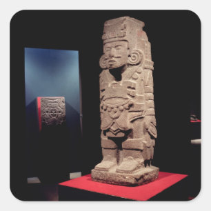Warrior, from the Toltec Culture Square Sticker