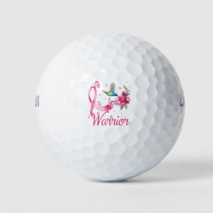 Warrior Hummingbird Breast Cancer Awareness Golf Balls