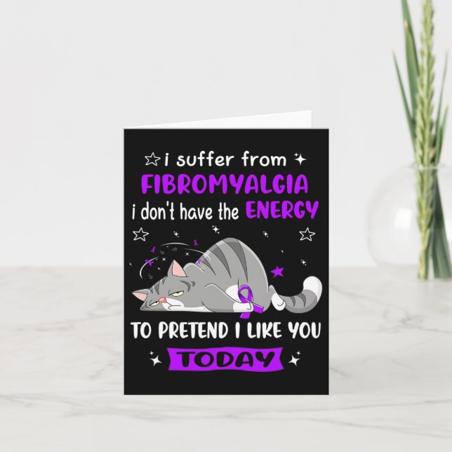 Warrior I Suffer From Fibromyalgia  Card (Front)