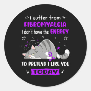 Warrior I Suffer From Fibromyalgia Classic Round Sticker