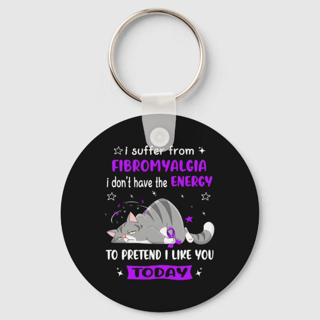 Warrior I Suffer From Fibromyalgia  Key Ring (Front)